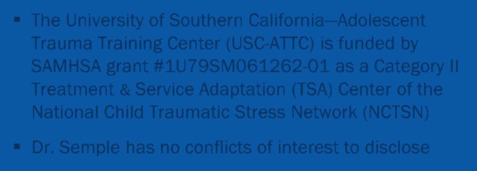 Stress Network (NCTSN) Dr.