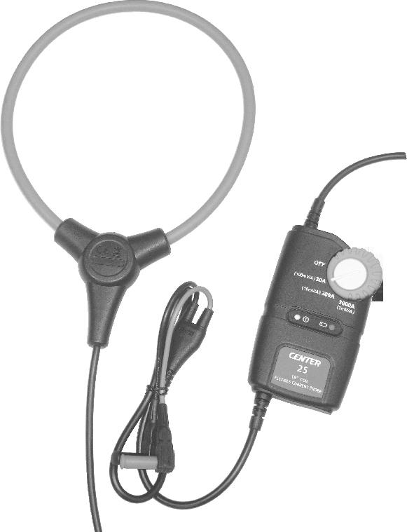 AN ISO 9001:2008 COMPANY AC FLEXIBLE CURRENT PROBE CA 3000 Symbol Definition & Button Location Name of Parts & Position: 2 1 Flexible current probe 2 Probe coupling 3 Power on / Range switch 4 Banana