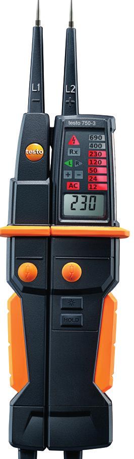 Easy to read from any position. The 750 690V voltage tester.