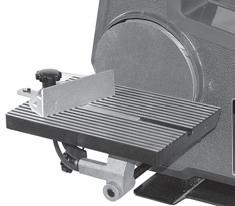 POWER DISC SANDER 1. Remove the saw blade. 2. Remove the sanding disc guard from the front cover. 3. Fix the abrasive sanding disc in place. 4.