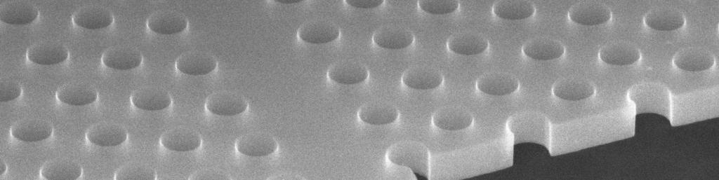 EXPERIMENT The structures were fabricated on a SOITEC silicon-on-insulator wafer comprising a 220 nm thick silicon layer on 2 µm of silica using e-beam lithography and Reactive Ion Etching.