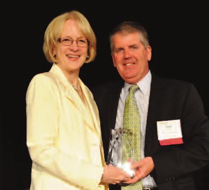 Mannington A Preferred Vendor and Winner at the Jeanne Matson, President and CEO of with Jack Ganley of Mannington, products featured