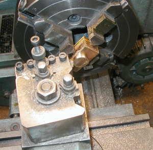 The next step was to turn the stub on the side of the bearing http://www.