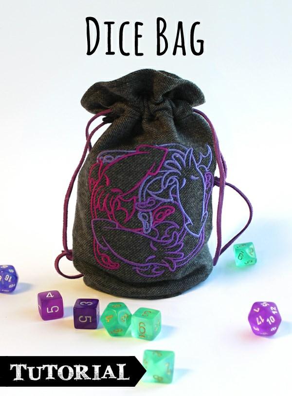 Dice Bag Geeks rejoice! The treasured dice of every true gamer can now have a slick new bag with this easy tutorial! Not a gamer? Don't fret!