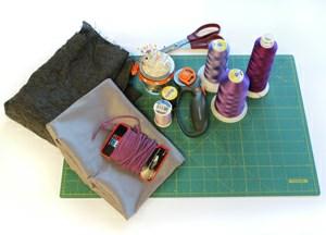 To make your dice bag, you'll need: Your favorite FantastiCute design, or other favorite embroidery designs (We used the design that fits a 4 x 4 inch hoop) One fat quarter of outer