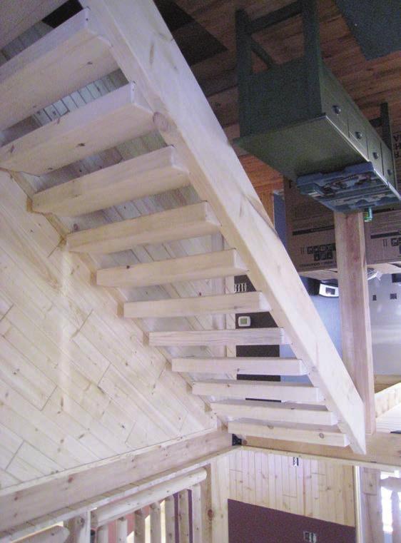 Timber Staircases Vendor Part Number 3010401012 White Pine Smooth Two 4 x12 Notched Timber Stringers 4 x10