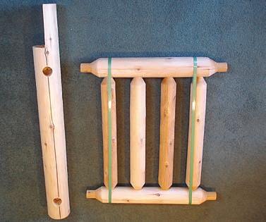 Custom White Cedar Railing All Rails, Posts, and Spindles have a hand peeled appearance, so diameters will vary slightly. Rail systems may be used interior or exterior.