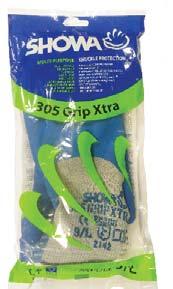 305 GRIP XTRA Application Icons Safety Dimensions Space required: 30cm x 15cm (h x w) Extra Grip Glove Rough Finish - Excellent durability, grip and feel Extensive