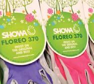 370 FLOREO VERSION SMALL BOX 370 FLOREO Lightweight Gardening Glove 36 PAIRS OF MIXED COLOURS PER BOX Nitrile
