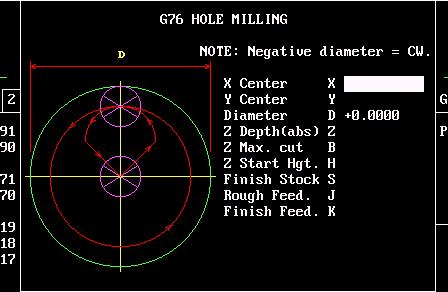 Frame pocket G75 Only the input with in eros have to be entered the rest are optional. t will assume being at the center of pocket if no dimension are entered. Center Center Length Width Start Hgt.