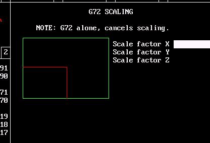Scaling G72 When using scaling if threre are any the axis must be scaled the same on both of