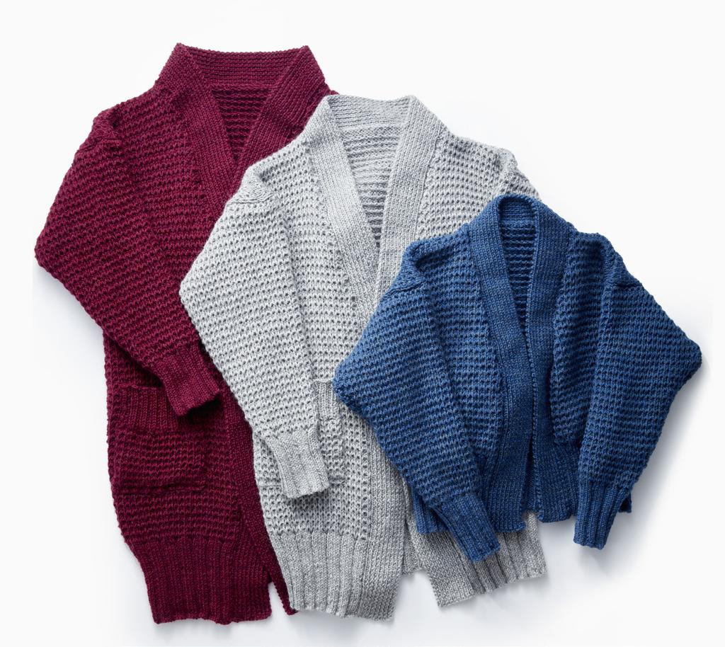 KNIT SKILL LEVEL: EASY SIZES To fit bust measurement Extra-Small/Small -" [71-86. cm] Medium 36-38" [91.-96. cm] Large 40-42" [1.-6.