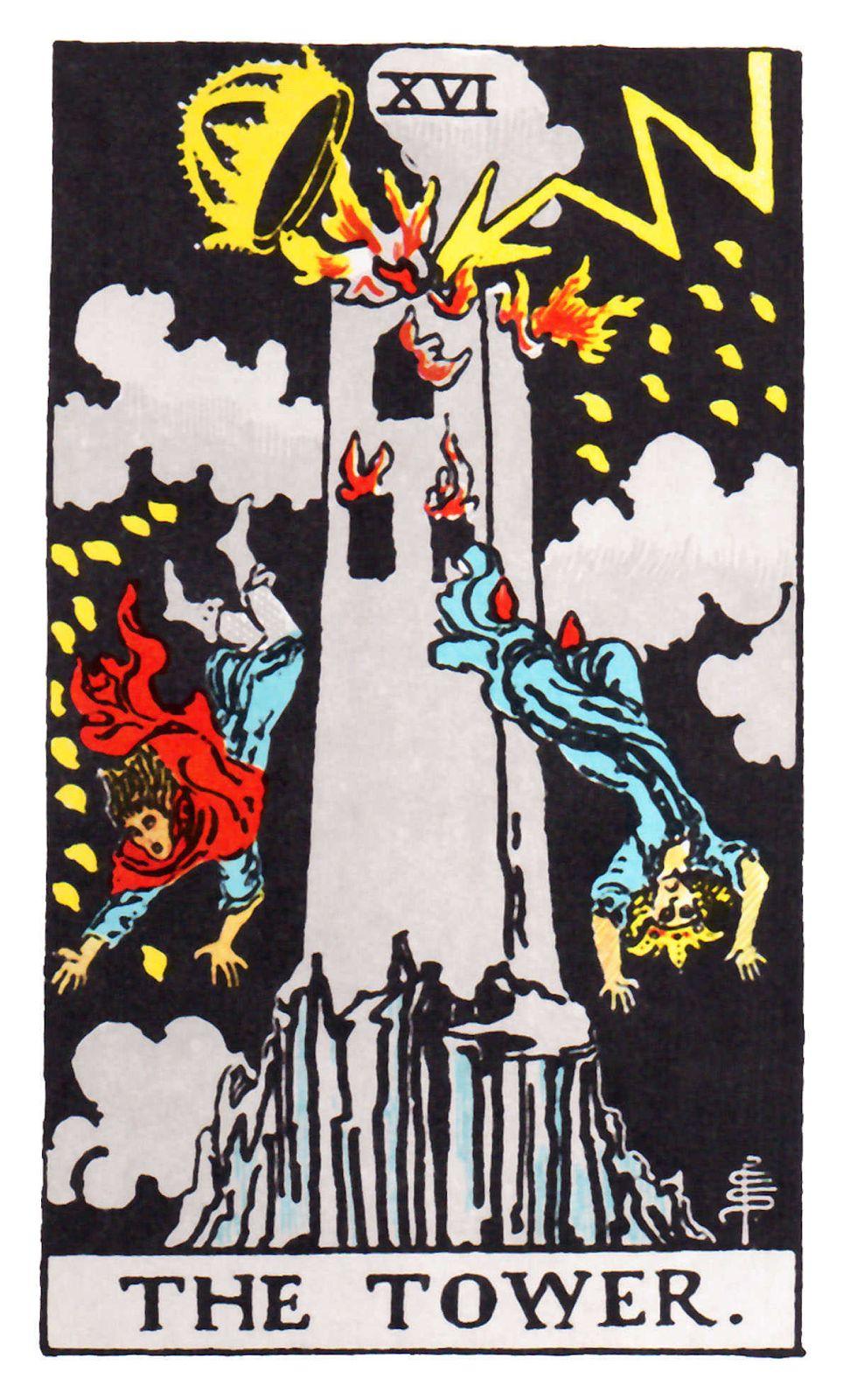 16 - THE TOWER SUDDEN CHANGE MARS FIRE CROWN I SURRENDER