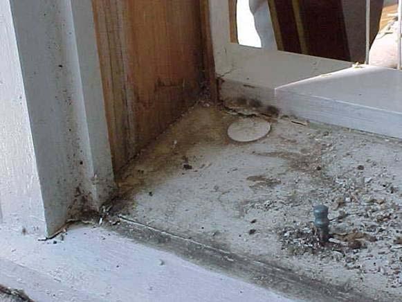 Alarm sensors that are built into the window sill can leak. These should be sealed.