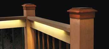 .. Use Odyssey lights to create a dramatic curtain of light that shines down from under deck rails, stair