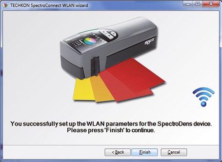 Chapter 1 How to use TECHKON SpectroDens SpectroDens is now looking for the WLAN network and if available will establish a connection.