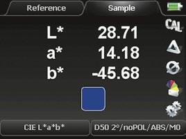 Manual TECHKON SpectroDens 2.2 Additional functions of SpectroDens Advanced CIE L*a*b* The previously described measurement functions all were based on densitometry.