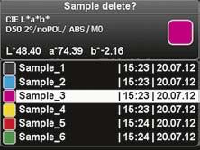 Here up to 1200 sample color values can be stored. However the sample memory is a ring memory, i. e.