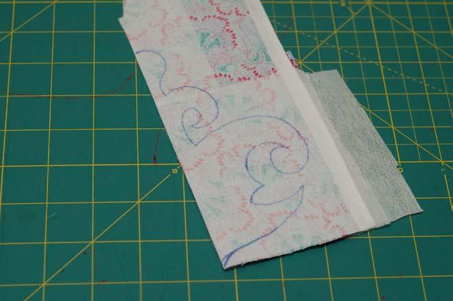 2. Draw the design on the interfacing.