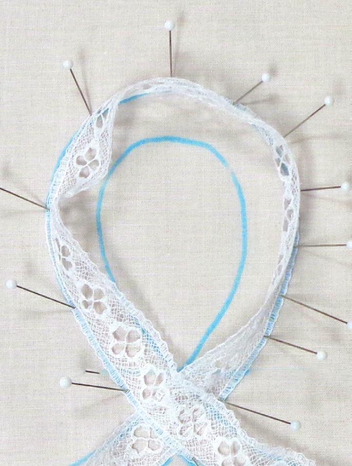 HOW TO SHAPE LACE 1. Lace shaping is most easily done on an iron-able, padded surface that you can pin into. Your ironing board will do. Lace shaping boards are also available.