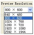 2.1.1.2 Preview Resolution Selection Preview resolution has mode 640 480,800 600, 1024 768, 1280