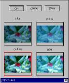 Each tab contains certain image enhancement options in thumbnails. You can click to select each thumbnail, and a red frame will appear around it.
