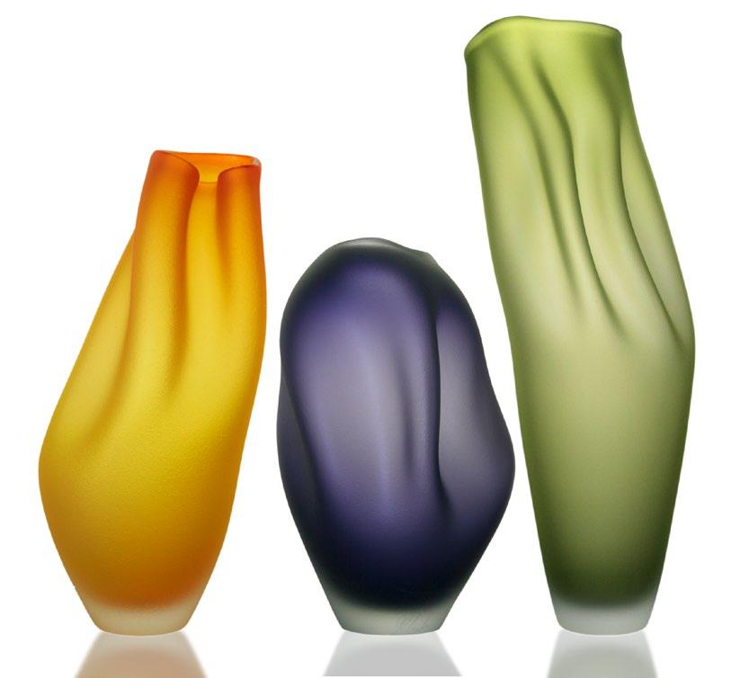 Ovelle Vase The Ovelle s organic folds are formed during the blowing process when the still