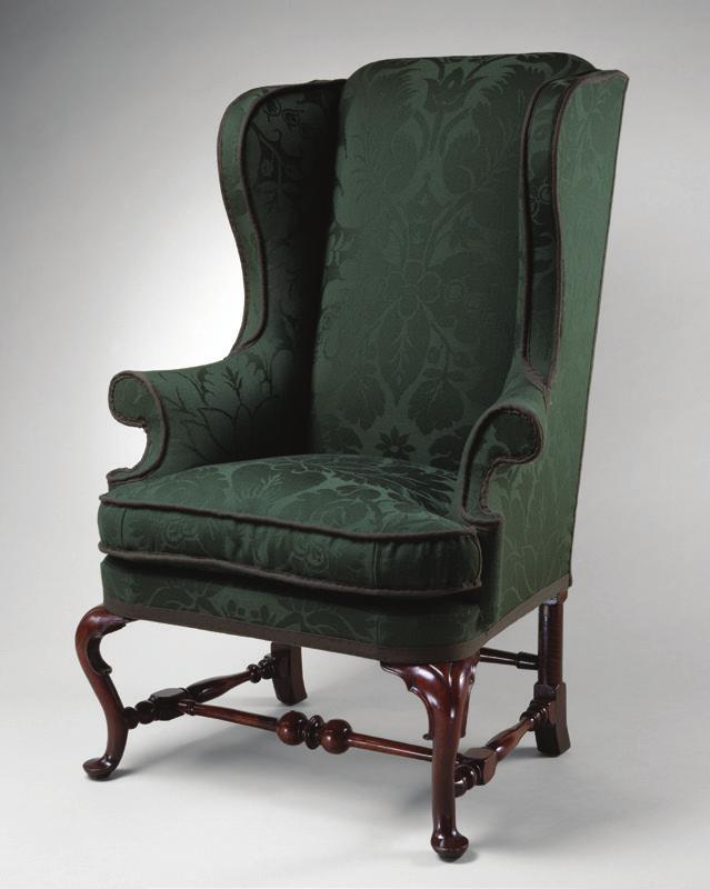 Pine Room Easy Chair Easy Chair, 1730 75, black walnut, soft maple, hard maple, beech, and sylvestris pine, the Museum of Fine Arts Houston, the Bayou Bend Collection, gift of Miss Ima Hogg, B.69.252.