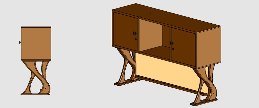 bottom of the legs, it is well suited to sit on any table or credenza.