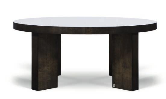 NEW YORK New York is a round table available in two versions, fixed or extendable.
