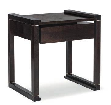 LARRY Rectangular small table with light and minimal design.