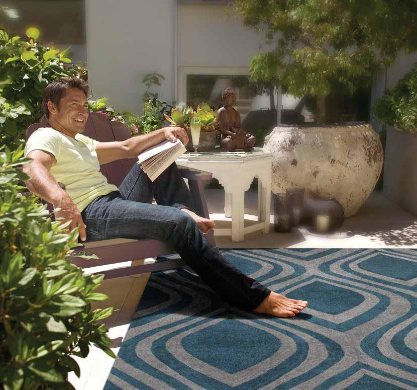 JAMIE DURIE SIGNATURE TRANSTERIOR Award winning landscape designer, Jamie Durie has created a collection of indoor/ outdoor rugs that are ideal for the Australian lifestyle.