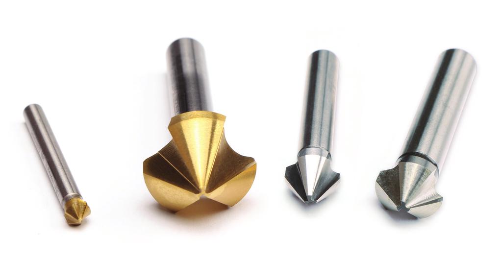 HSS COUNTERSINK SOLUTIONS HSS Countersinks Designed for deburring and countersinking tap drilled holes in almost all materials.