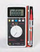 Pocket multimeters Display Measurement type V dc V ac DMM 13 6,000 counts Average Automatic and Manual Frequency 6 khz / 60 khz Resistance Continuity (with buzzer) Diode test Capacitance Auto AC / DC