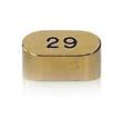 REF 6000 Letters in gold- or nickel-plated brass, polished height 5 mm (list on request) PRICING NUMERALS Polished, gold- or