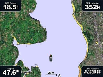 Charts and 3D Chart Views Mariner s Eye 3D A BlueChart g2 Vision data card offers Mariner s Eye 3D, which provides a detailed, three dimensional view from above and behind the boat (according to your