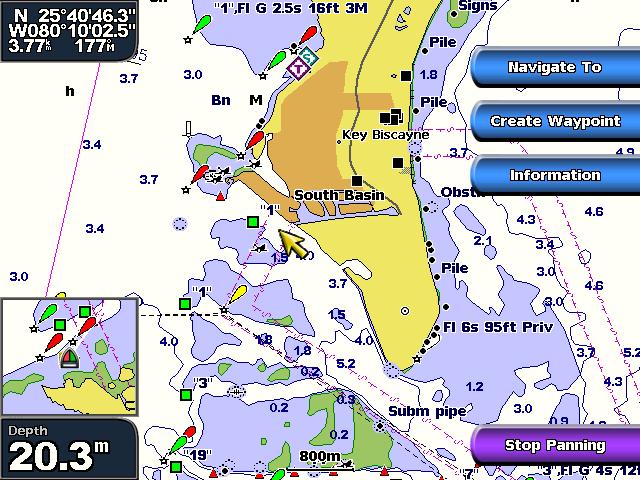 Navigation Creating and Navigating a Route from Your Present Location You can create and immediately navigate a route on the Navigation Chart or the Fishing Chart.