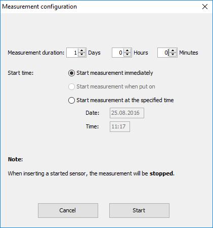 Step 2: Please supply the following information into the text fields: Measurement duration: The maximum measurement duration of the EcgMove