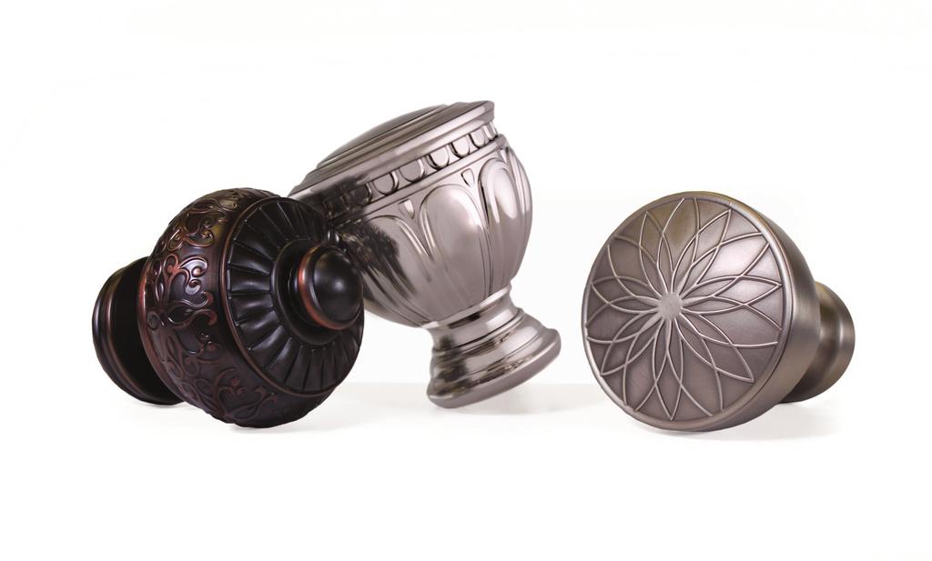 FINIALS CHEYENNE Oil Rubbed Bronze Shown. Available in: 1⅜".