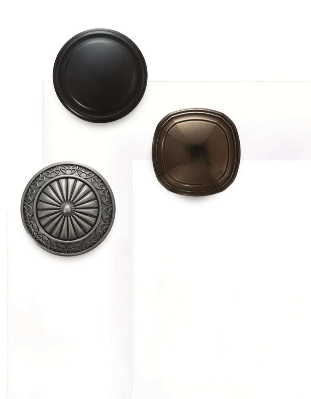 HOLDBACKS HOLDBACK ARM WITH ENDCAP Antique Silver Shown. CONTEMPORARY ROUND Black Shown. Available in 3", 4½".
