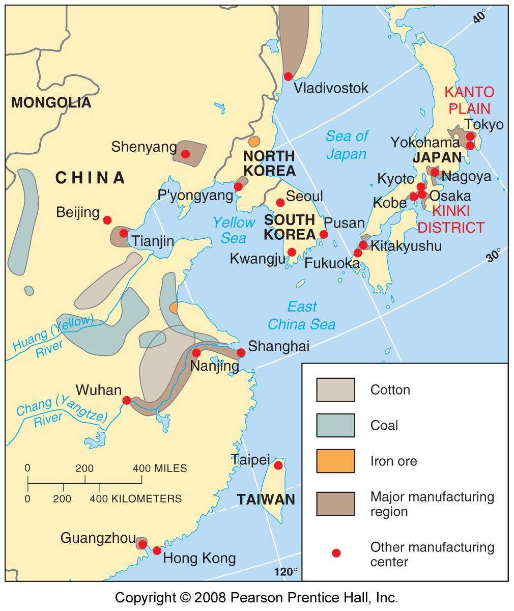 Manufacturing Centers in East Asia Fig.