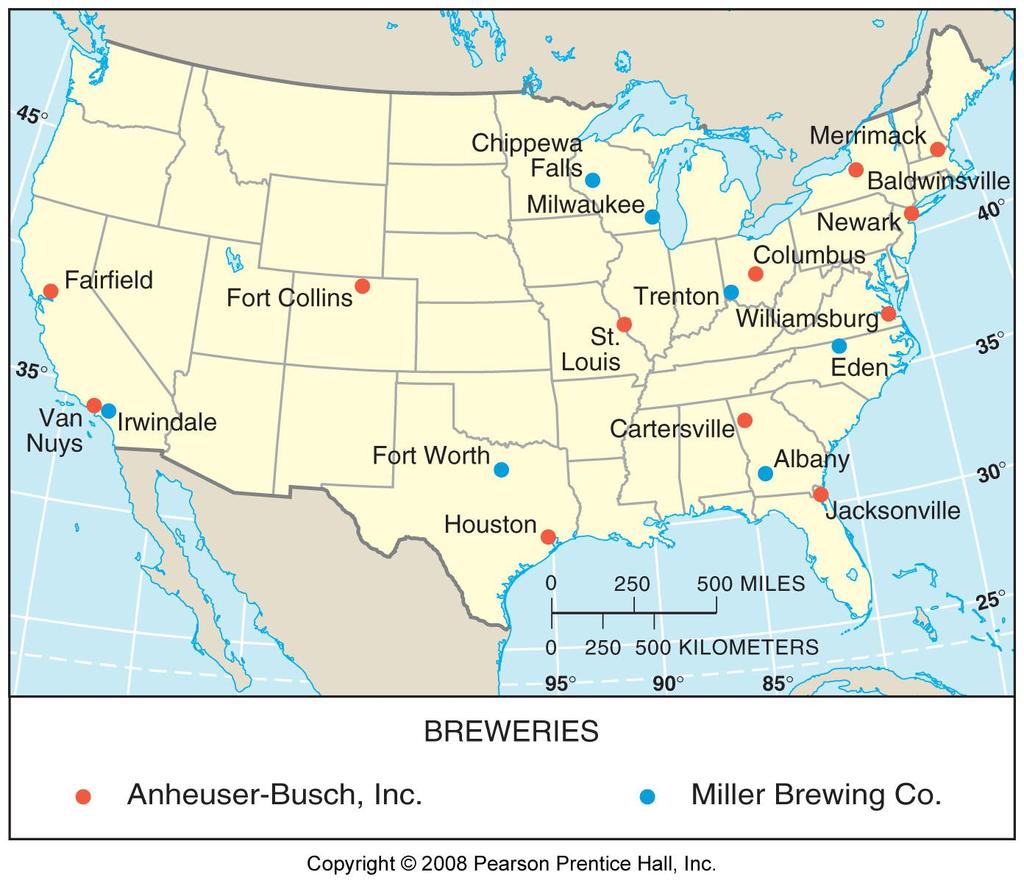 Location of Beer Breweries Fig.
