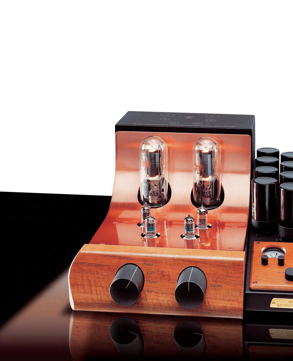 845 ABSOLUTE DUAL MONO INTEGRATED TUBE AMPLIFIER Type: Working class: Output power: Output impedance: Input impedance: Negative feedback: Valve complement: Power consumption: Dimensions: dual-mono