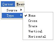 When you use cursors, be sure to set the Source to the waveform on the display that you want to measure. 2.
