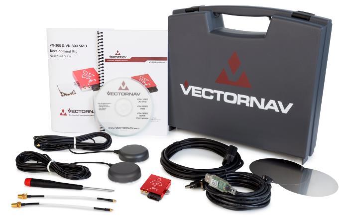 The VN- 300 Development Kit also includes all of the necessary cabling, documentation, and support software.