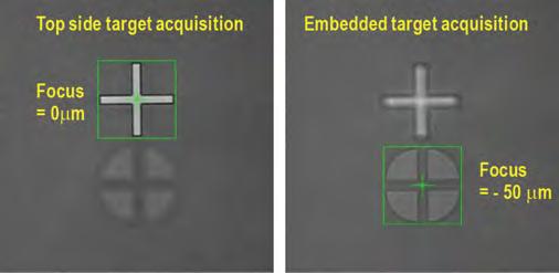 TSV Alignment and In-Situ Metrology Using Top IR Source camera Alignment system camera Top directed IR illumination allows for flexible placement of targets on the wafer