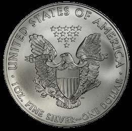 For silver bullion coins, the concept is the same as with gold coins. We recommend the one ounce U.S. Silver Eagle.