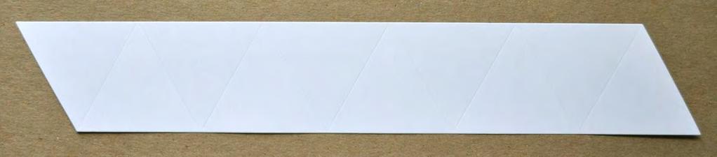 6. To make the Never-Ending Hexagon base, cut a 2 1/2 x 12 piece of white cardstock (if you re using 12 x 12