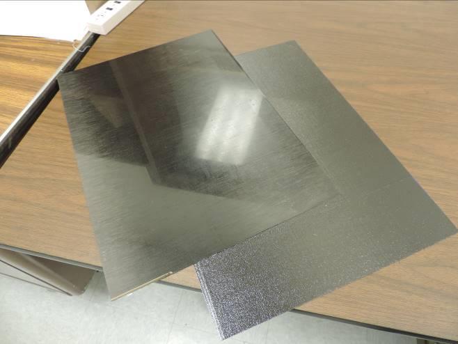 Figure 4: Two carbon fiber plates with the same layup