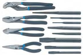 Locking Plier with Curved Jaw 67-669 8" Slip Joint Pliers 67-779 10" Tongue and Groove Pliers 69-448 Ball Pein Hammer, Hickory Handle 1 lb. 69-530 Standard Head One-Piece Dead Blow Hammer 10 oz.